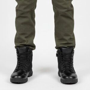 Interceptor Mens Tactical Boots Black Side Zip Size 10 Work Combat Security Shoe